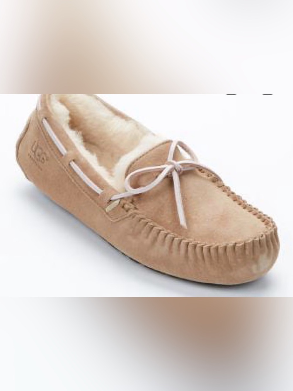 UGG Australia Women's Chestnut Suede Shearling Moccasin - Tan